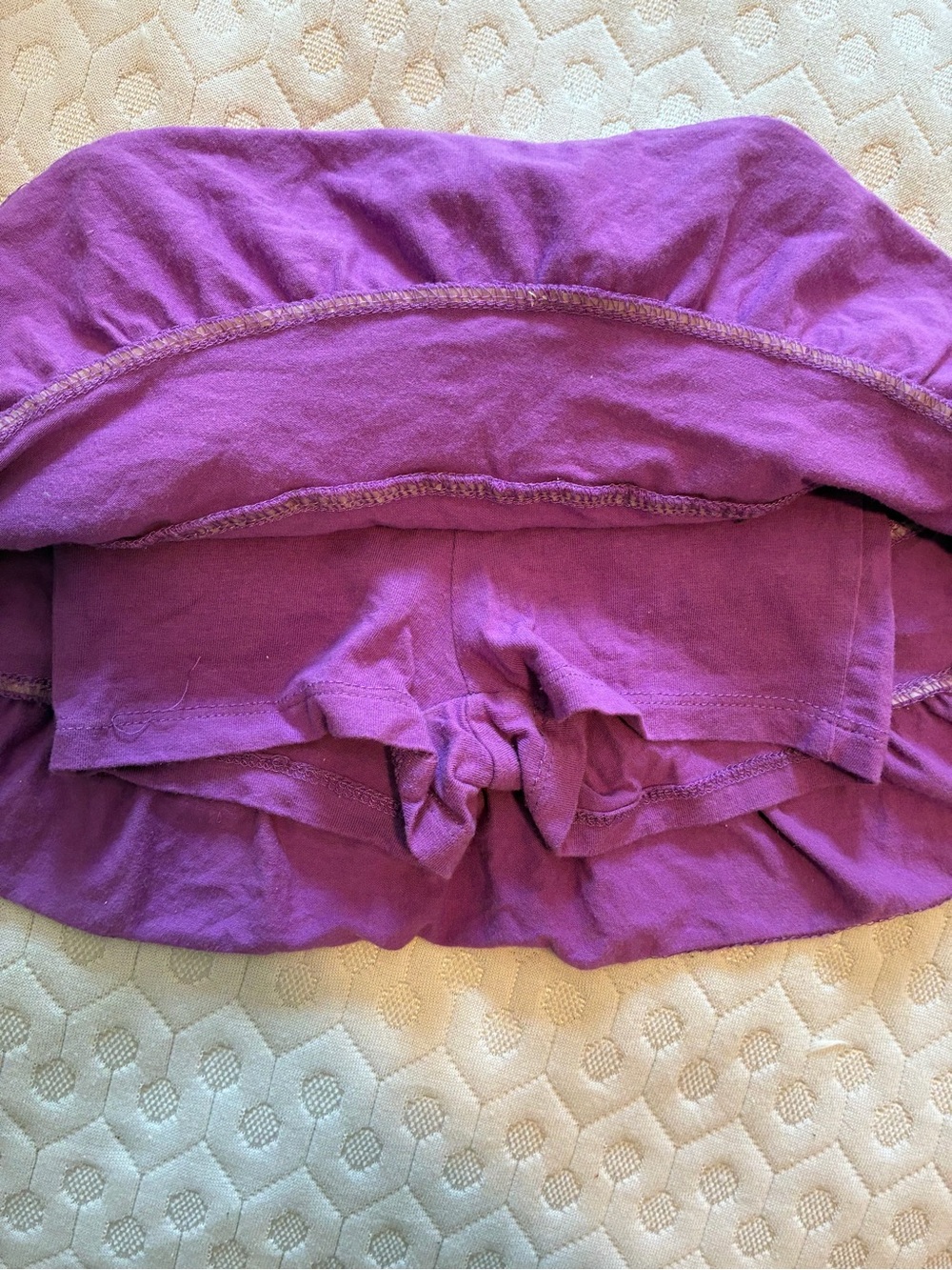 Purple Ruffled Layered Mini Skirt - Picture 5 of 5